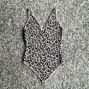 Abercrombie Cheetah print sweater body suit